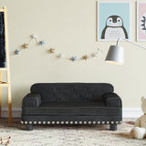 NNEVL Kids Sofa Black 70x45x30 cm Velvet