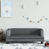 NNEVL Kids Sofa Dark Grey 80x45x30 cm Velvet