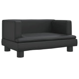 NNEVL Kids Sofa Black 60x40x30 cm Faux Leather