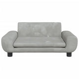 NNEVL Kids Sofa Light Grey 70x45x33 cm Velvet