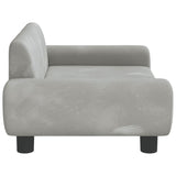 NNEVL Kids Sofa Light Grey 70x45x33 cm Velvet