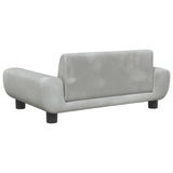 NNEVL Kids Sofa Light Grey 70x45x33 cm Velvet