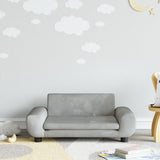 NNEVL Kids Sofa Light Grey 70x45x33 cm Velvet