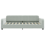 NNEVL Daybed with Trundle and Drawers Light Grey 90x190 cm Velvet