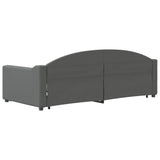 NNEVL Daybed with Trundle Dark Grey 90x190 cm Fabric