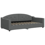 NNEVL Daybed with Trundle Dark Grey 90x190 cm Fabric