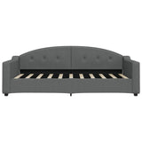 NNEVL Daybed with Trundle Dark Grey 90x190 cm Fabric
