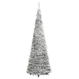 NNEVL Artificial Christmas Tree Pop-up Flocked Snow 100 LEDs 150 cm