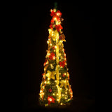 NNEVL Artificial Christmas Tree Pop-up 50 LEDs Green 120 cm