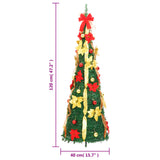 NNEVL Artificial Christmas Tree Pop-up 50 LEDs Green 120 cm