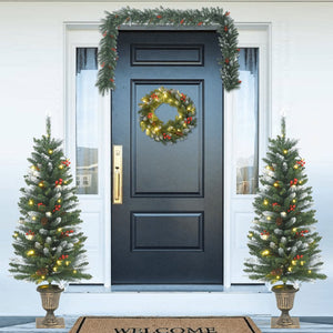 NNEVL 4 Piece Christmas Door Decoration Set PVC