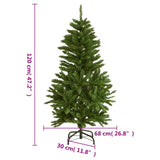 NNEVL Artificial Hinged Christmas Tree with Stand Green 120 cm