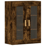 NNEVL Wall Mounted Cabinets 2 pcs Smoked Oak Engineered Wood
