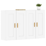 NNEVL Wall Mounted Cabinets 2 pcs White Engineered Wood