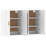NNEVL Wall Mounted Cabinets 2 pcs White Engineered Wood