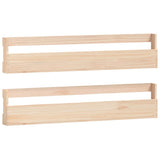 NNEVL Wall-mounted Shoe Racks 2 pcs 110x9x23 cm Solid Wood Pine