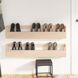 NNEVL Wall-mounted Shoe Racks 2 pcs 110x9x23 cm Solid Wood Pine