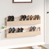 NNEVL Wall-mounted Shoe Racks 2 pcs 110x9x23 cm Solid Wood Pine