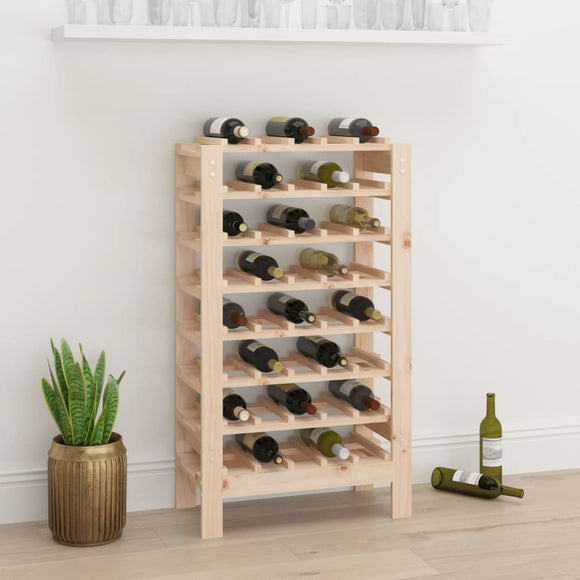 NNEVL Wine Rack 61.5x30x107.5 cm Solid Wood Pine