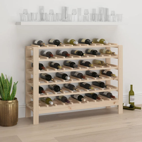 NNEVL Wine Rack 109.5x30x82 cm Solid Wood Pine