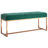 NNEVL Bench Dark Green 110x36x45 cm Velvet