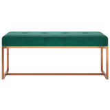 NNEVL Bench Dark Green 110x36x45 cm Velvet