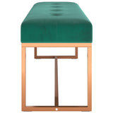 NNEVL Bench Dark Green 110x36x45 cm Velvet