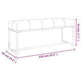 NNEVL Bench Dark Green 110x36x45 cm Velvet