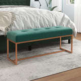 NNEVL Bench Dark Green 110x36x45 cm Velvet
