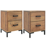 NNEVL Bedside Cabinets 2 pcs 36x30x45 cm Solid Wood Pine