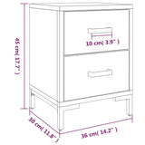 NNEVL Bedside Cabinets 2 pcs 36x30x45 cm Solid Wood Pine