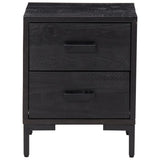NNEVL Bedside Cabinets 2 pcs Black 36x30x45 cm Solid Wood Pine