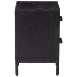 NNEVL Bedside Cabinets 2 pcs Black 36x30x45 cm Solid Wood Pine