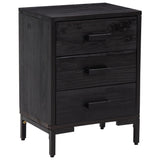 NNEVL Bedside Cabinets 2 pcs Black 36x30x54 cm Solid Wood Pine
