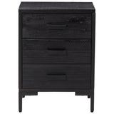 NNEVL Bedside Cabinets 2 pcs Black 36x30x54 cm Solid Wood Pine