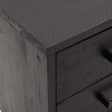 NNEVL Bedside Cabinets 2 pcs Black 36x30x54 cm Solid Wood Pine
