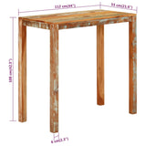 NNEVL Bar Table 112x55x108 cm Solid Wood Reclaimed