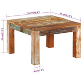 NNEVL Coffee Table 55x55x35 cm Solid Wood Reclaimed