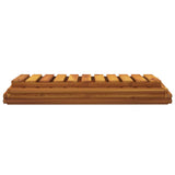 NNEVL 3-Tier Folding Shelf Brown 70x31x63 cm Solid Wood Acacia