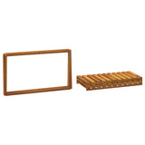 NNEVL 3-Tier Folding Shelf Brown 70x31x63 cm Solid Wood Acacia