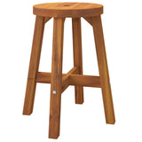 NNEVL Stool Brown 38x38x45 cm Round Solid Wood Acacia