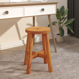 NNEVL Stool Brown 38x38x45 cm Round Solid Wood Acacia