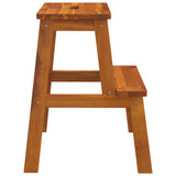 NNEVL 2 Step Stool 40x38x50 cm Solid Wood Acacia