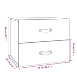 NNEVL Wall-mounted Bedside Cabinets 2 pcs 50x36x40 cm