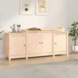 NNEVL Sideboard 164x37x68 cm Solid Wood Pine