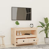 NNEVL TV Cabinet 79x35x52 cm Solid Wood Pine