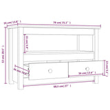 NNEVL TV Cabinet 79x35x52 cm Solid Wood Pine