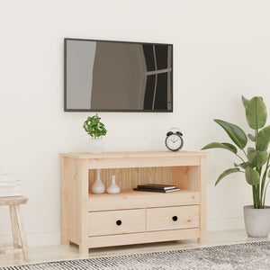 NNEVL TV Cabinet 79x35x52 cm Solid Wood Pine