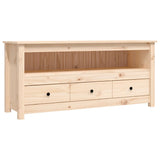 NNEVL TV Cabinet 114x35x52 cm Solid Wood Pine