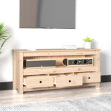 NNEVL TV Cabinet 114x35x52 cm Solid Wood Pine